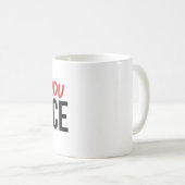 Danke für die Wissenschaft Kaffeetasse (VorderseiteRechts)