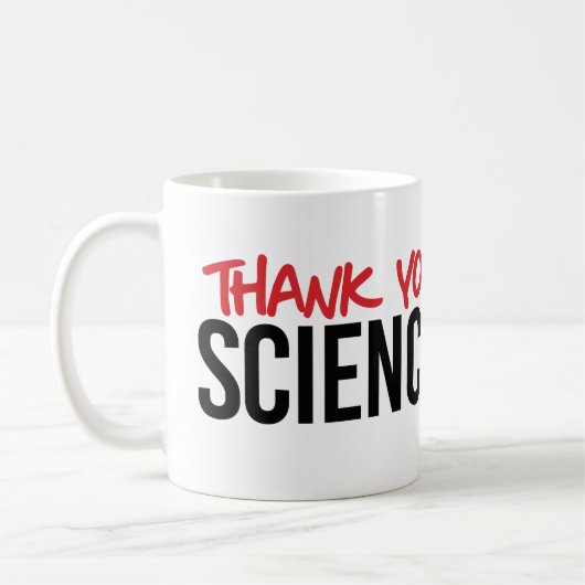 Danke für die Wissenschaft Kaffeetasse (Links)