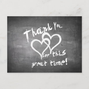 Danke für diese tolle Zeit auf dem Kreidebrett Feiertagspostkarte