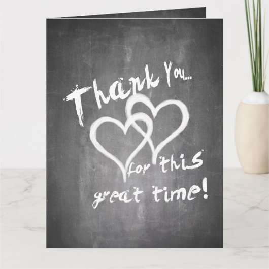 Danke für diese tolle Zeit auf dem Kreidebrett Karte (Vorderseite)