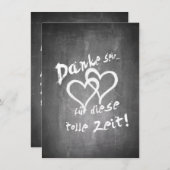 Danke für diese tolle Zeit auf einer Kreidetafel (Vorne/Hinten)