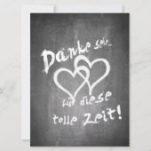 Danke für diese tolle Zeit auf einer Kreidetafel (Vorderseite)