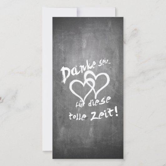 Danke für diese tolle Zeit auf einer Kreidetafel (Vorderseite)
