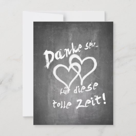 Danke für diese tolle Zeit auf einer Kreidetafel (Vorderseite)