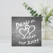 Danke für diese tolle Zeit auf einer Kreidetafel (Stehend Vorderseite)