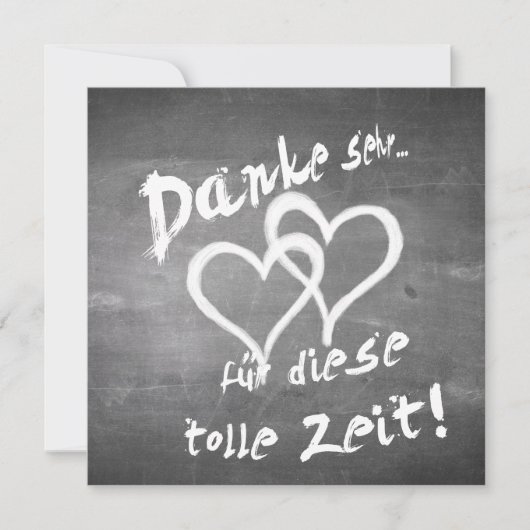 Danke für diese tolle Zeit auf einer Kreidetafel (Vorderseite)
