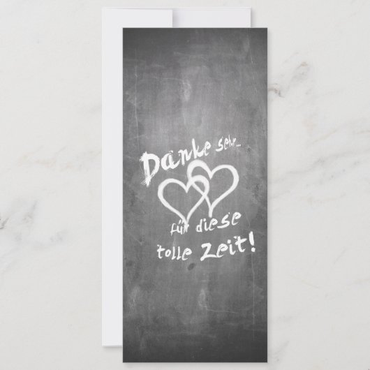 Danke für diese tolle Zeit auf einer Kreidetafel (Vorderseite)