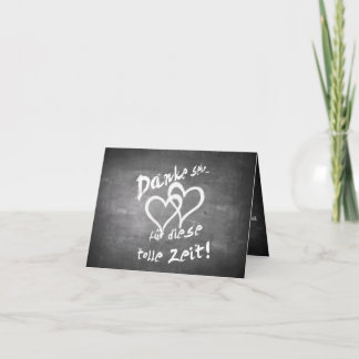 Danke für diese tolle Zeit auf einer Kreidetafel Karte