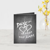 Danke für diese tolle Zeit auf einer Kreidetafel Karte (Gelbe Blume)