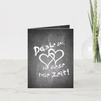 Danke für diese tolle Zeit auf einer Kreidetafel Karte
