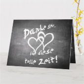 Danke für diese tolle Zeit auf einer Kreidetafel Karte (Gelbe Blume)