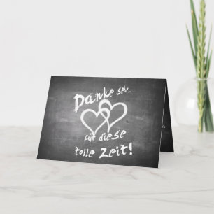 Danke für diese tolle Zeit auf einer Kreidetafel Karte