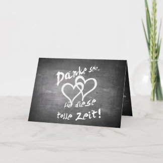 Danke für diese tolle Zeit auf einer Kreidetafel Karte