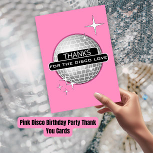 DANKE für Disco Liebes Ball Retro Geburtstag