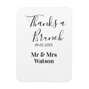 Danke für ein Brunch nach der Hochzeit Name Datum Magnet