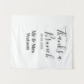 Danke für ein Brunch nach der Hochzeit Name Datum  Wandteppich (Vorderseite (Horizontal))