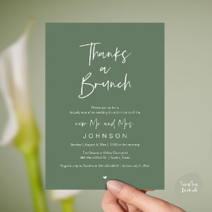 Danke für ein Brunch, postmoderne Hochzeitsfeier Einladung