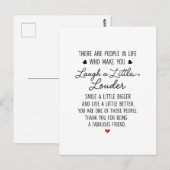 Danke für eine großartige Freundschaft Postkarte (Vorne/Hinten)