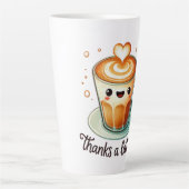 Danke für eine Latte Pun Milchtasse (Vorderseite)
