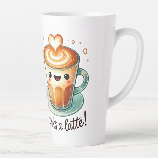 Danke für eine Latte Pun Milchtasse (Rechts)