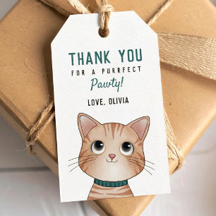 Danke für eine purrfekte Party mit kleinem Kätzche Geschenkanhänger