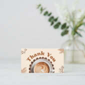 Danke für einen Kaffee Dankeskarten Visitenkarte (Stehend Vorderseite)