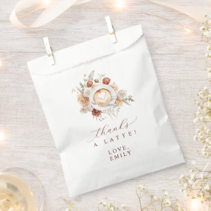 Danke für einen Latte Kaffee-Themen-Hochzeitsdusch Geschenktütchen