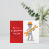 Danke für einen Mechaniker Postkarte (Stehend Vorderseite)