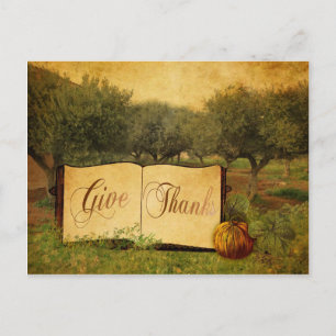 Danke für Erntedank Feiertagspostkarte