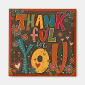 Danke für euch Folk Whimsical Inspirivity Magnet (Vorne)