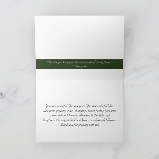 Danke für Freundschaft (Innenseite)