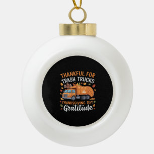 Danke für Gerecycelt LKW Erntedank Day Garbag Keramik Kugel-Ornament