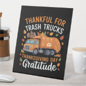 Danke für Gerecycelt LKW Erntedank Day Garbag Sockelschild (In Situ)