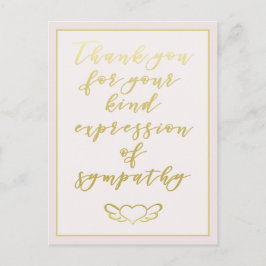 Danke für Ihr Beileid - Blush Pink Postkarte