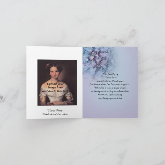 Danke für Ihr Beileid Hydrangeas (Innenseite)