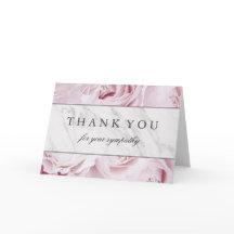 Danke für Ihr Beileid | Rose und Marmor