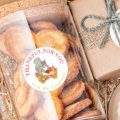 Danke für Ihr Eichhörnchen mit Pecan Pie Runder Aufkleber