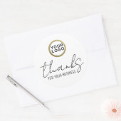 Danke für Ihr Logo Runder Aufkleber (Umschlag)