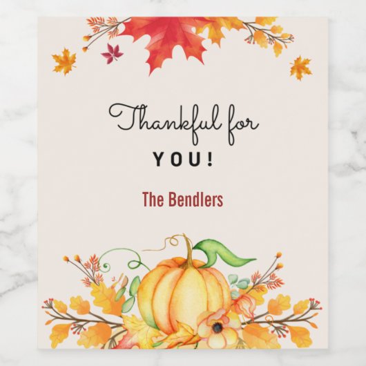 Danke für Ihr Weinetikett (Einzelnes Label)