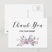 Danke für Ihre Auftrags-Karte Postkarte (Vorne/Hinten)