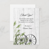 Danke für Ihre Bestattungskarte - Wagenräder (Vorne/Hinten)