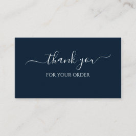Danke für Ihre Bestellung Blue Business Einlegekar Visitenkarte