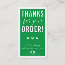 DANKE FÜR IHRE BESTELLUNG einfügen modern grün