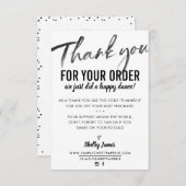 DANKE FÜR IHRE BESTELLUNG einfügen moderne Tinte s (Vorne/Hinten)