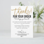 DANKE FÜR IHRE BESTELLUNG Einfügen modernes schwar (Stehend Vorderseite)