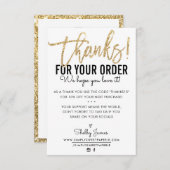 DANKE FÜR IHRE BESTELLUNG Einfügen modernes schwar (Vorne/Hinten)