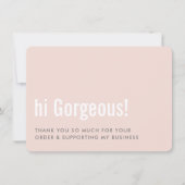 DANKE FÜR IHRE BESTELLUNG Spaß einfügen rosa grau (Vorderseite)