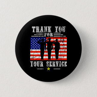 Danke für Ihre Dienste Patriotisch - Veteranen D Button