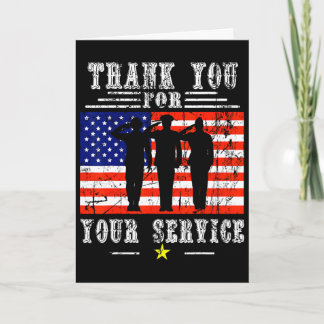 Danke für Ihre Dienste Patriotisch - Veteranen D Karte