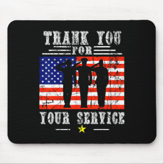 Danke für Ihre Dienste Patriotisch - Veteranen D Mousepad